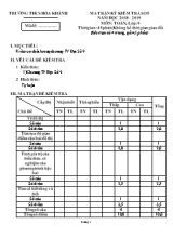 Ma trận và đề kiểm tra số 5 môn Đại số Lớp 9 - Năm học 2018-2019 - Trường THCS Hòa Khánh (Có đáp án)
